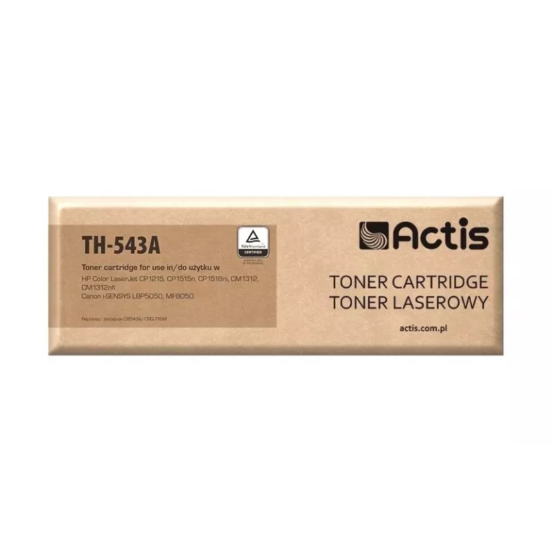 Actis TH-543A toneris (HP 125A CB543A, Canon CRG-716M pakaitalas; standartinis; 1500 puslapių; purpurinis)