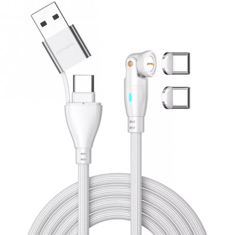 USB laidas 4smarts 541236 USB 2.0 1,8 m USB C baltas