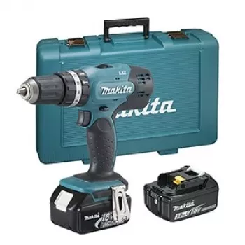 Makita DHP453RFE gręžtuvas, beraktis, juodas, mėlynas, 1,8 kg