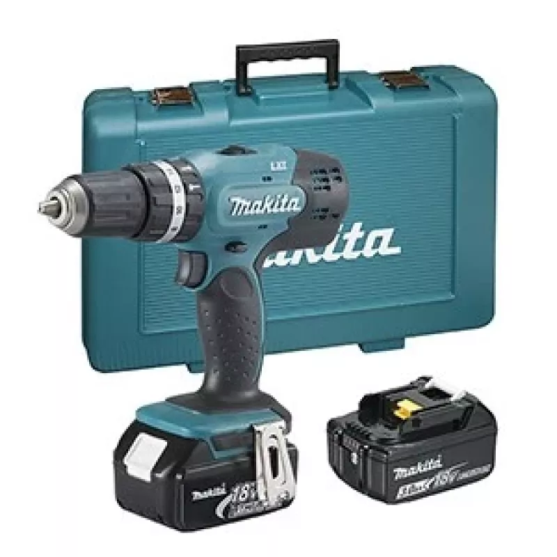 Makita DHP453RFE gręžtuvas, beraktis, juodas, mėlynas, 1,8 kg