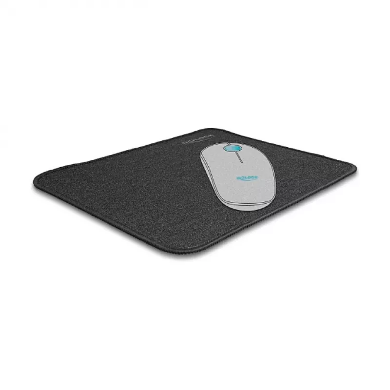 Pelės kilimėlis DeLOCK blizganti juoda 300x245mm Guma Neslystantis