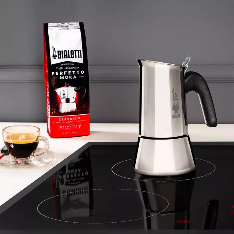 Moka puodas BIALETTI Venus dėžutė 0,1 l nerūdijantis plienas, 2 puodeliai, polipropileno rankena