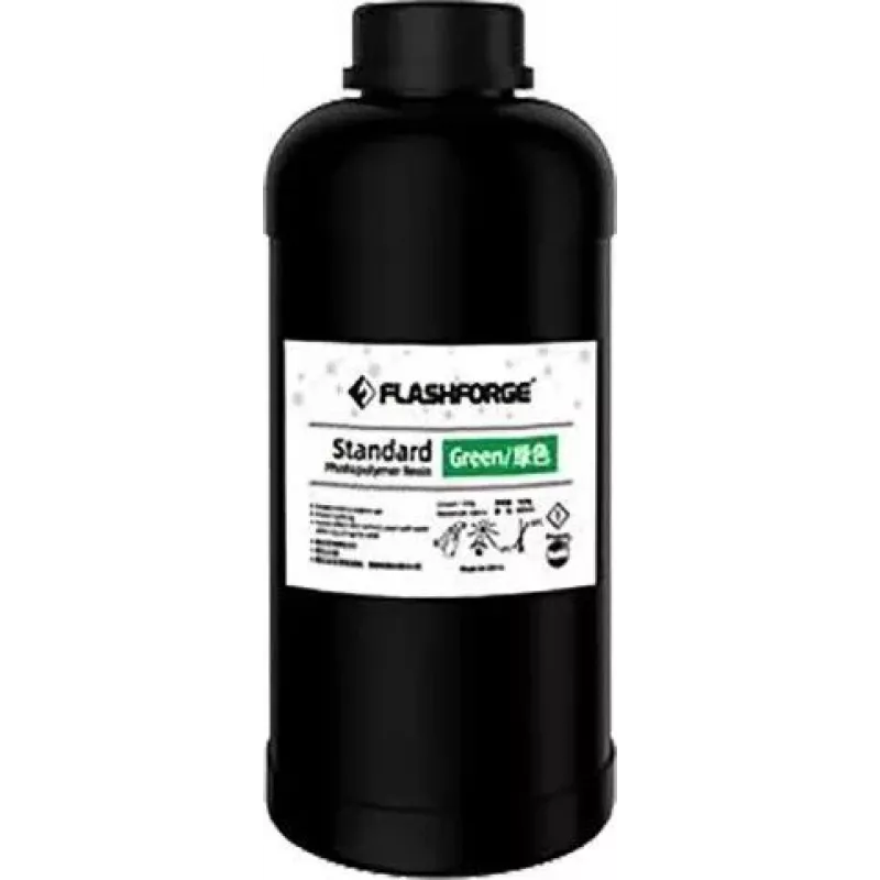 3D spausdintuvo UV/LCD standartinė žalia derva 1 L Flashforge 405 nm