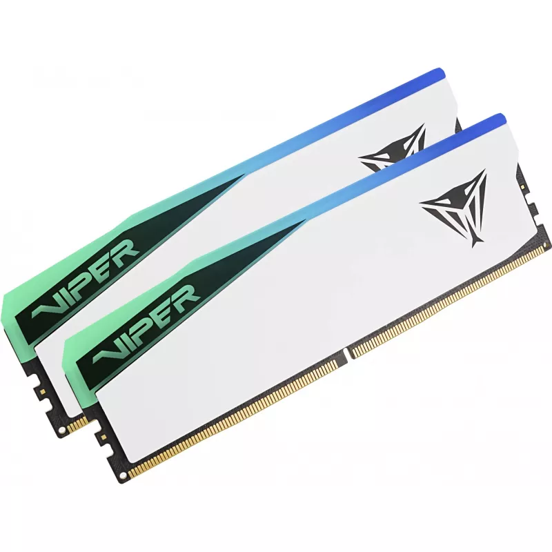 DIMM 48 GB DDR5-6000 (2x 24 GB) dviejų kanalų rinkinys, atmintis balta, PVER548G60C42KW, Viper Elite 5 RGB, INTEL XMP, AMD EXPO