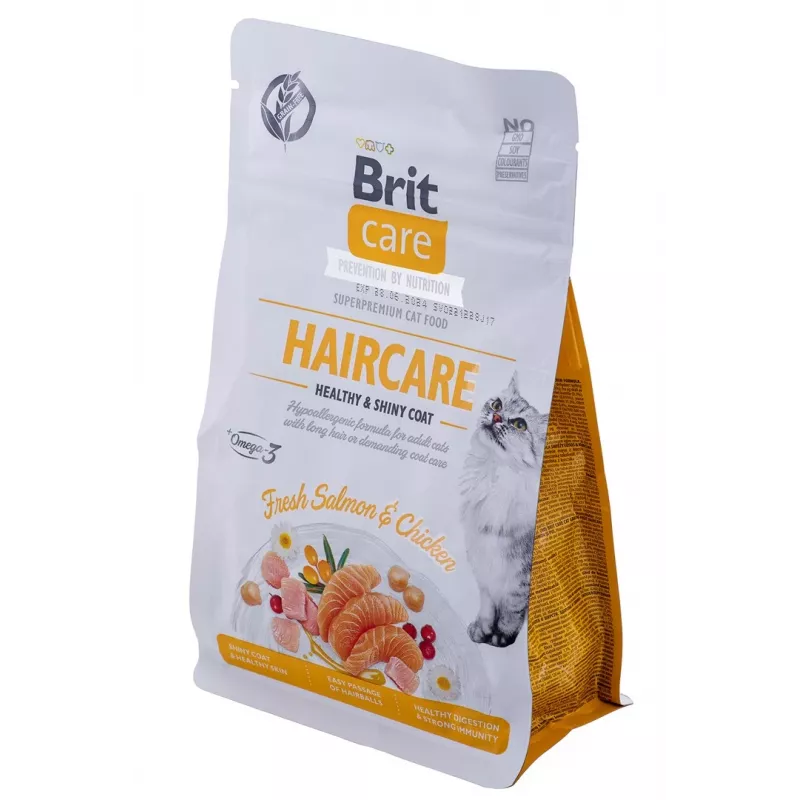 BRIT Care Grain Free Haircare Healthy & Shiny Coat - sausas kačių maistas - 400 g
