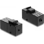 Keystone modulis DELOCK stereo lizdas 3,5 mm 4 kontaktų į stereo lizdą 3,5 mm 4 kontaktų, juodas