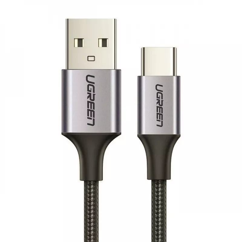 Ugreen USB-A/USB-C QC 3.0 3A 2m US288 kabelis (pilkas)