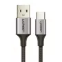 Ugreen USB-A/USB-C QC 3.0 3A 2m US288 kabelis (pilkas)
