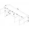 Cama RTV spintelė ISLA 200x40x60 mat juodas