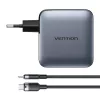 Vention maitinimo įkroviklis TZ-FETH0-EU 3× USB-C + 1× USB-A 100W, PD iki 30W vienam C, įėjimas 100–240V