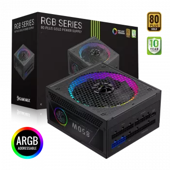 Gamemax maitinimo blokas, 80 PLUS, Gold | RGB 850G | 850 W