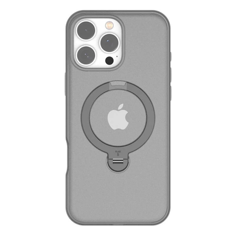 Torras UPRO OSTAND SPIN SERIES telefono dėklas, skirtas iPhone 16 Pro Max, Titanium Pilka