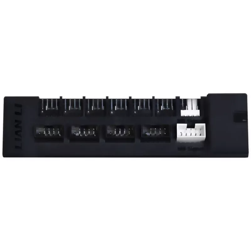 USB ir PWM šakotuvas Lian Li EDGE HUB EG-HUB01B — 4× USB, 6× PWM ventiliatorių prievadai