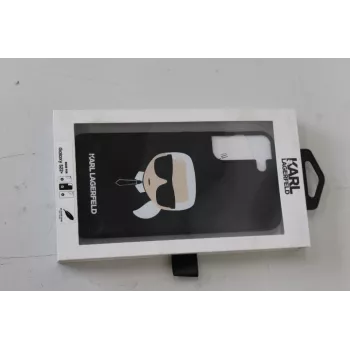 Telefono kietasis silikoninis dėklas Karl Lagerfeld KLHCS22MSLKHBK juodas — apsauginis silikoninis apvalkalas išmaniajam telefonui
