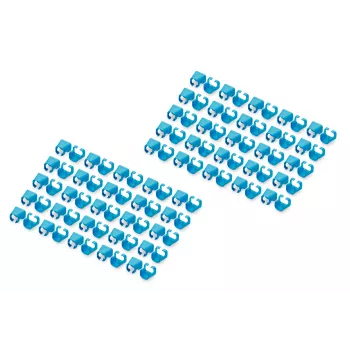 DIGITUS - Kabelclips mit Farbcodierung - für Patch-Kabel - Blau (Packung mit 100) (A-CC-B)