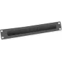 VALUE stovo dangtis su šepečiu kabelių įvedimui - RAL 9005 - 2U - 25.4/48.3 cm (10coliai/19colių)