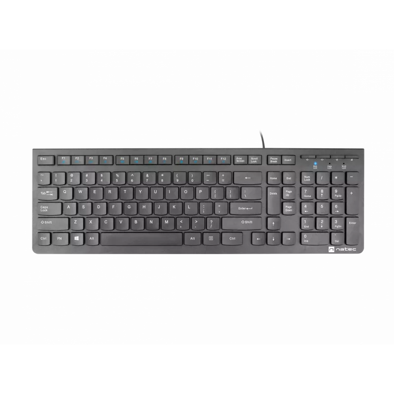 Natec Discus 2 - klaviatūra - QWERTY - JAV - juoda - Klaviatūra - JAV anglų - juoda