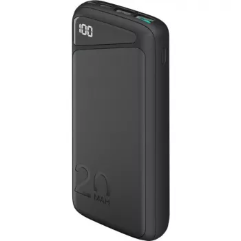 Greito įkrovimo išorinė baterija 20.000 mAh (juoda, PD, Quick Charge 3.0, Super Charge)