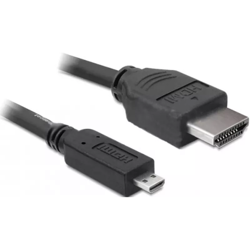 DeLOCK - Vaizdo / garso kabelis - HDMI - 32 AWG - HDMI, 19 kontaktų (M) - 19 kontaktų Micro-HDMI (M) - 3 m (82663)