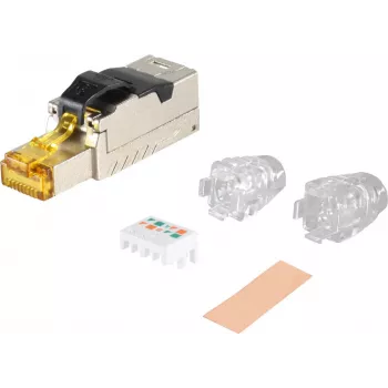 Tinklo jungtis helos RJ-45 M ekranuota Cat 8.1 didelės spartos eterneto jungtims