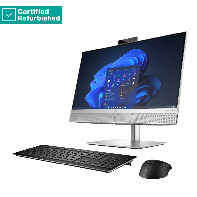 RENEW Sidabrinė HP Elite 840 G9 AIO All-In-One 24 - i7-14700, 32GB, 1TB SSD, 23.8 FHD Touch AG, FPR, Height Adjustable, Win 11 Pro, 1 years