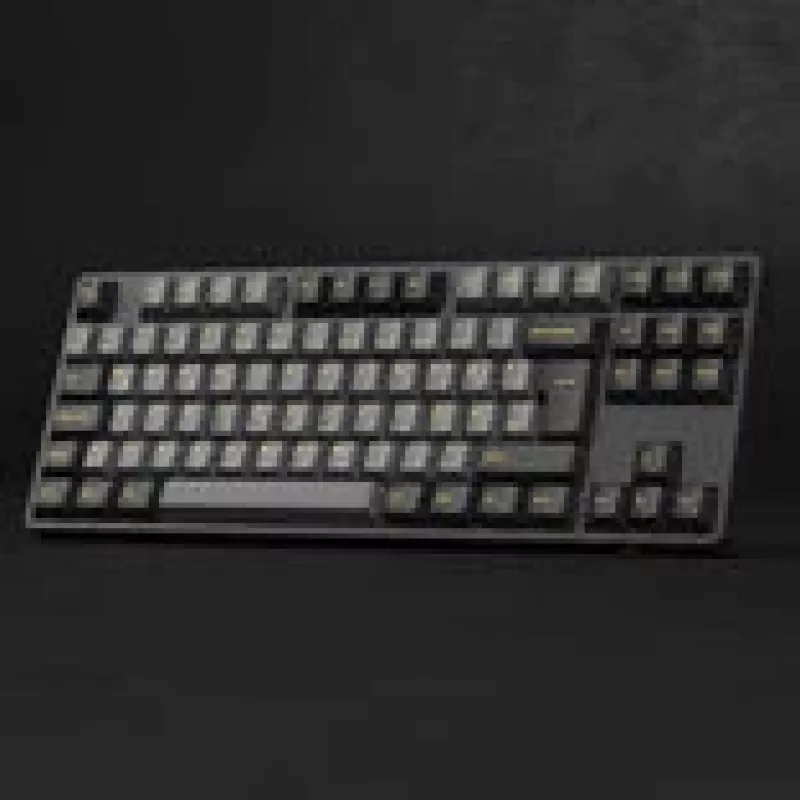 Mechaninė žaidimų klaviatūra AKKO Juoda & Gold 5087S, Akko V3 Cream Geltona Pro jungikliai, RGB apšvietimas