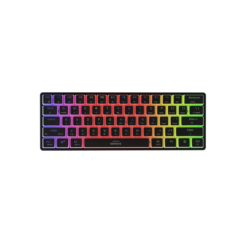 ŽAIDIMŲ KLAVIATŪRA GENESIS THOR 660 G2 US JUODA BELAIDĖ RGB MECHANINĖ GATERON BROWN