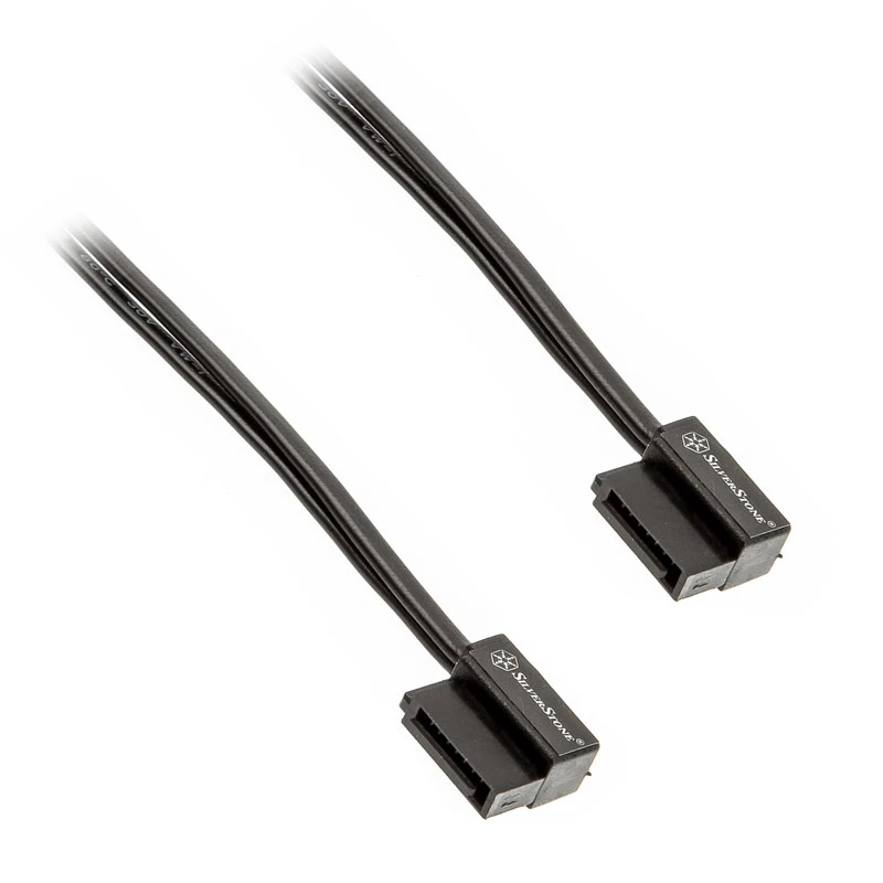 SilverStone SST-CP11B Super Low Profile SATA kabelis - 50 cm, juodas