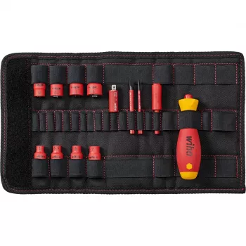 Atsuktuvų rinkinys Wiha slimVario 1/4 43467 (modelis 7209NK2004) – kompaktiškas keičiamų antgalių rinkinys