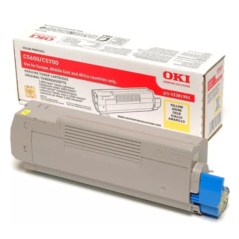 Originalius OKI Toner 43381905, geltonas, 43324405, 10 000 psl.
