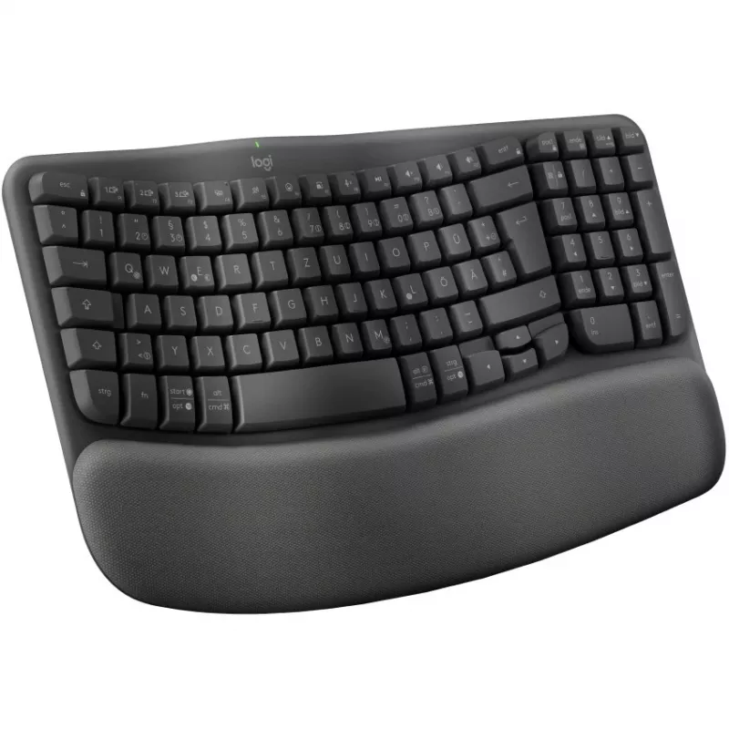 Logitech Wave Keys biuro klaviatūra RF belaidė + Bluetooth QWERTZ vokiška grafito spalvos