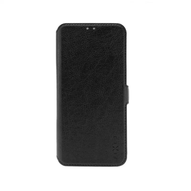 Odinis knygos tipo dėklas FIXED, skirtas Xiaomi Redmi 14C, juodas — priekinės ir galinės dalies apsauginis dangtelis