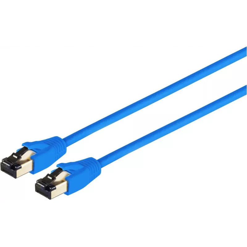 Tinklo kabelis S/CONN 08-41001 mėlynas 0,25 m Cat8.1 F/FTP