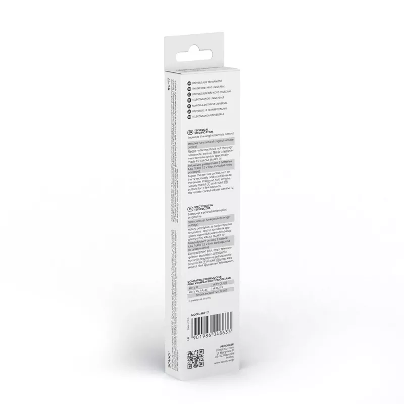 SAVIO RC-17 TV nuotolinio valdymo pultas IR/Bluetooth, palaiko 20 įrenginių, 10 m veikimo nuotolis, juodas