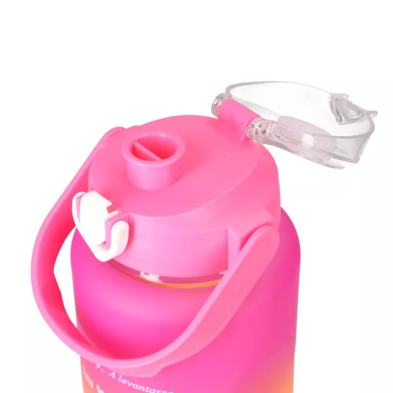 Extralink Motyvacinis vandens butelis 3W1 rinkinys rožinė-oranžinė 2000ML+900ML+300ML