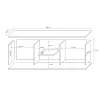 Cama TV stovas SOHO 180 baltas/pilkas blizgus