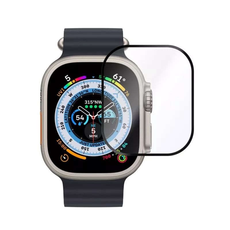 Fixed | Armor grūdintas stiklas Apple Watch Ultra 49mm/Ultra 2 49mm | Juoda
