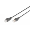 Digitus - USB ilginimo kabelis - USB Type A, 4 kontaktų (kišt.) - USB Type A, 4 kontaktų (lizd.) - 3,0 m (USB / USB 2.0) - Juoda (AK-300202-030-S)