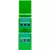 Shelly Pro Dimmer 2PM įmontuojamas mėlynos, žalios, pilkos spalvos