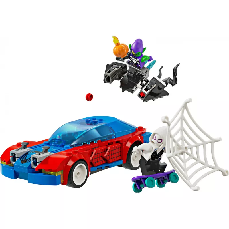 Lego Marvel 76279 Spider-Man lenktyninis automobilis ir Venom Green Goblin statomas rinkinys