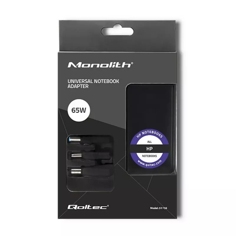 Maitinimo adapteris Qoltec 51758 vidaus 65 W juodas