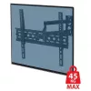 Sieninis televizoriaus laikiklis ESPERANZA ERW016 70 colių televizoriams, juodas, 45 kg talpa, VESA 75x75–400x400, pakreipimas 15°