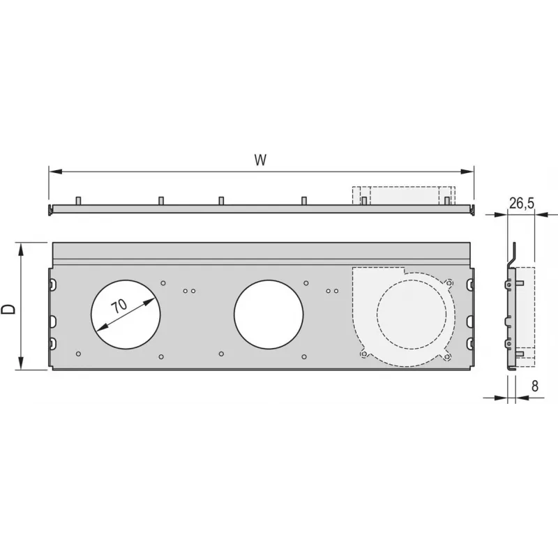 Schroff ventiliatoriaus blokas 84HP 220D CPL. (24572411)