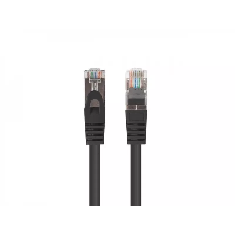 LANBERG Cat6 RJ-45 komutacinis kabelis PCF6-20CC-0200-BK, 2 m, F/UTP, CCA, 250 MHz, 10 Gbit/s, juodas