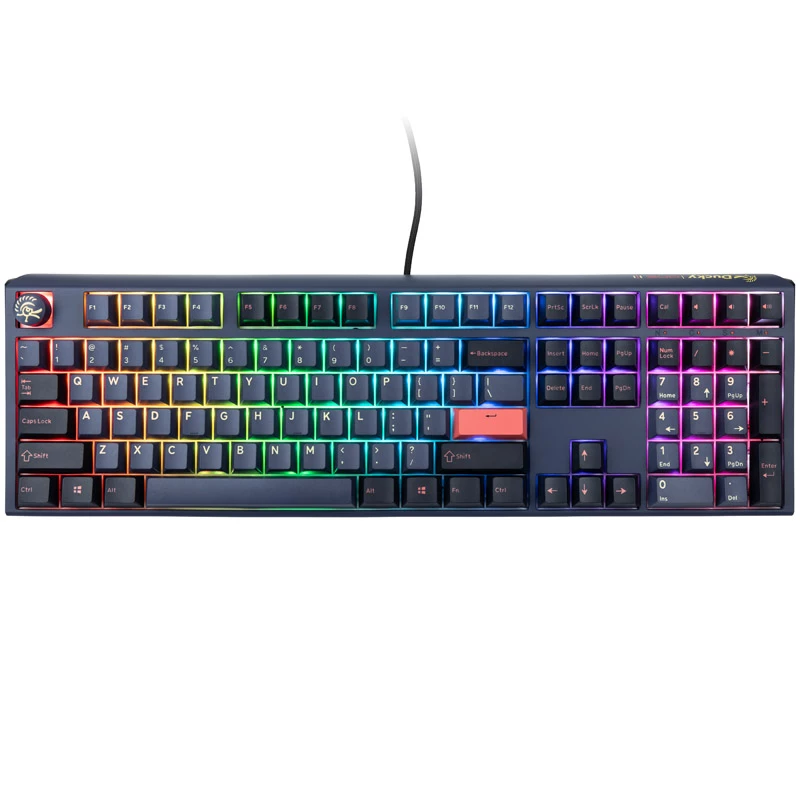 „Ducky One 3“ klaviatūra, žaidimų, USB, mėlyna
