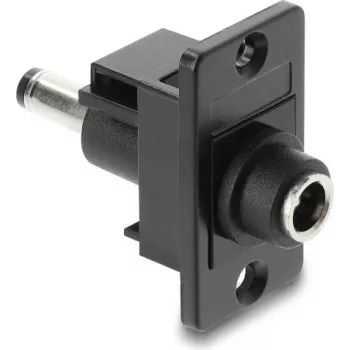 Skydelyje montuojamas adapteris iš DC 5,5×2,1 mm lizdo į DC 5,5×2,1 mm kištuką, DELOCK 91116