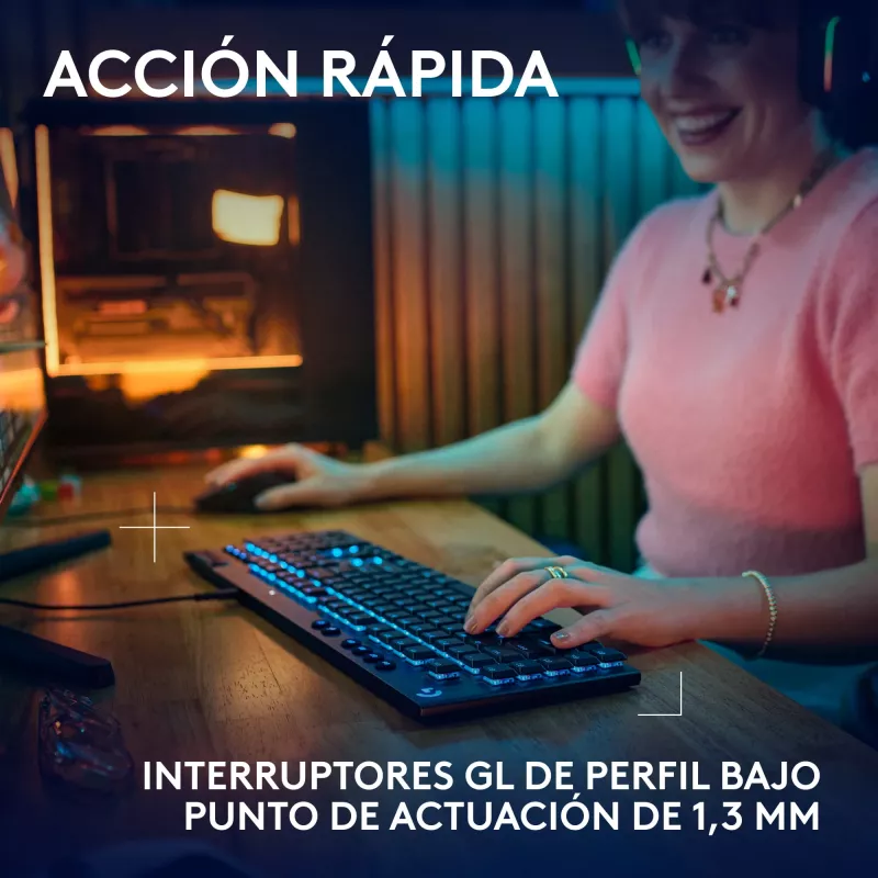 Laidinė mechaninė žaidimų klaviatūra Logitech G915 X Juoda su RGB apšvietimu