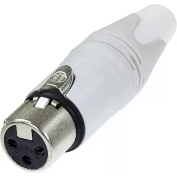 Neutrik NC3FXX-WT - XLR - juoda - nerūdijantis plienas - balta - bronza - poliamidas - polioksimetilenas (POM) - poliuretanas - cinkas - IP40 - 2,5 mm² - 1,5 V (NC3FXX-WT)