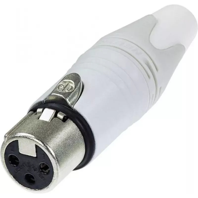 Neutrik NC3FXX-WT - XLR - juoda - nerūdijantis plienas - balta - bronza - poliamidas - polioksimetilenas (POM) - poliuretanas - cinkas - IP40 - 2,5 mm² - 1,5 V (NC3FXX-WT)