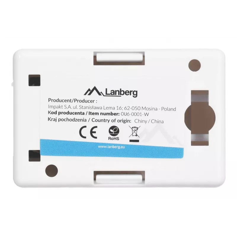 LANBERG išvadinė dėžutė RJ-45 OU6-0001-W, Cat6, balta